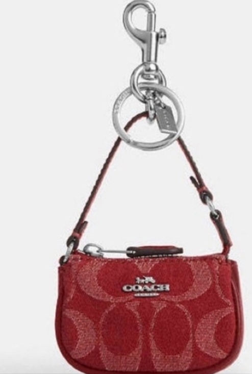 Coach Accessories - NWT Coach Red Denim Nolita Bag Charm/Keyring